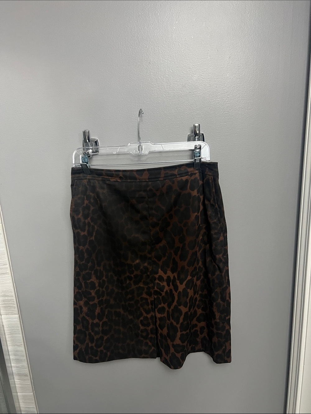 Leopard Print Brown A-Line Skirt
